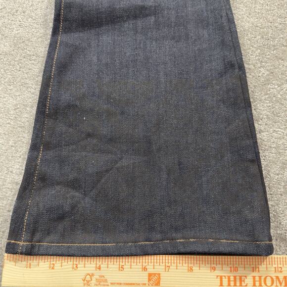 Current Elliott High Rise Flare Jeans Dark Wash Floral Overlay Womens 32x36 Y2K - Picture 9 of 11